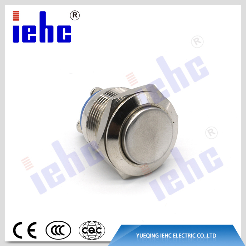 YHJ series 16mm waterproof Momentary anti-vandal metal push button switch