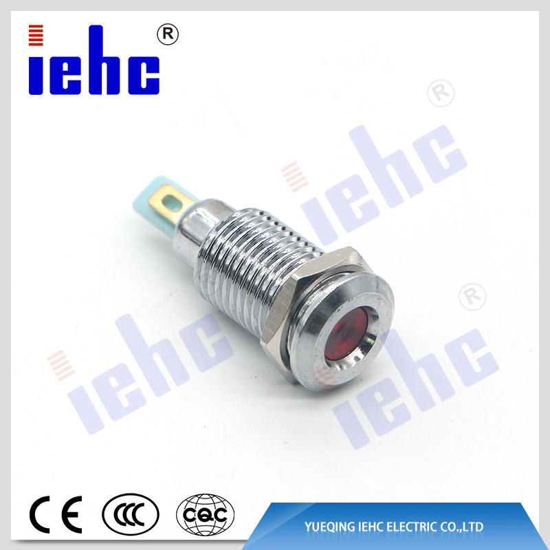 YHJ series China manufacturer 2pin 10mm ip67 red waterproof led metal indicator lights
