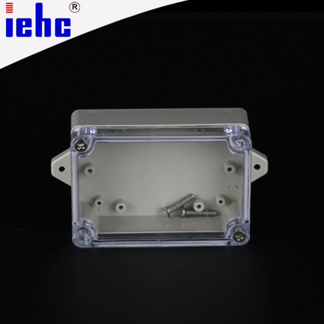 Y2 series 100*68*40mm ABS transparent cover wall mount waterproof plastic junction box with mounting ear