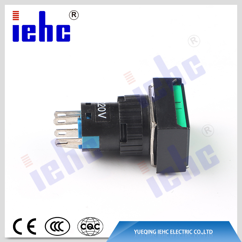 iehc LAY90 series high quality 16mm illuminated push button switch with LED light
