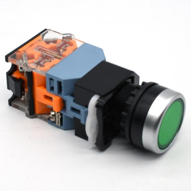 iehc LA38 series led illuminated momentary / latching flat push button switch