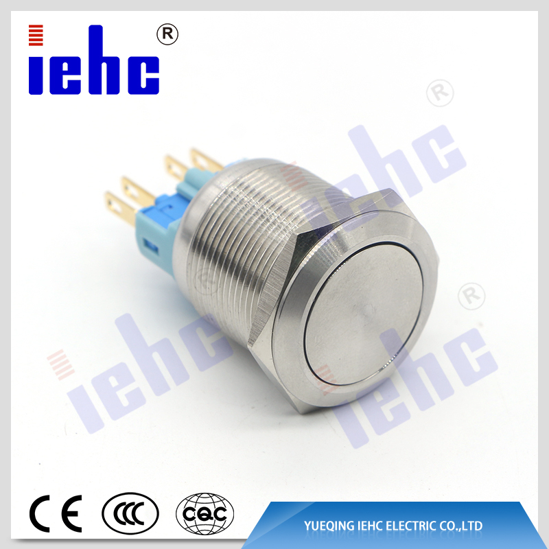 YHJ series made in China 22mm waterproof ip67 momentary metal pushbutton switch with led