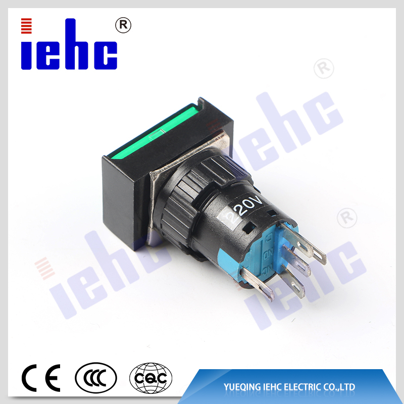 iehc LAY90 series high quality 16mm illuminated push button switch with LED light