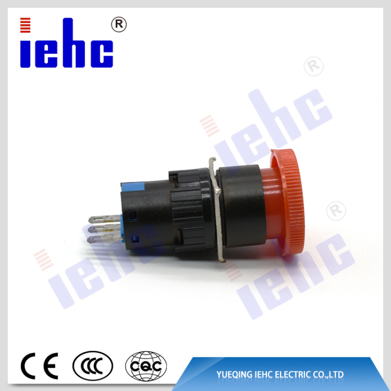 iehc high quality 250C AV 3A red color mushroom waterproof emergency stop push button switch