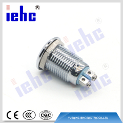 YHJ series China manufacturer 12mm ip67 blue waterproof led anti-vandal metal indicator light
