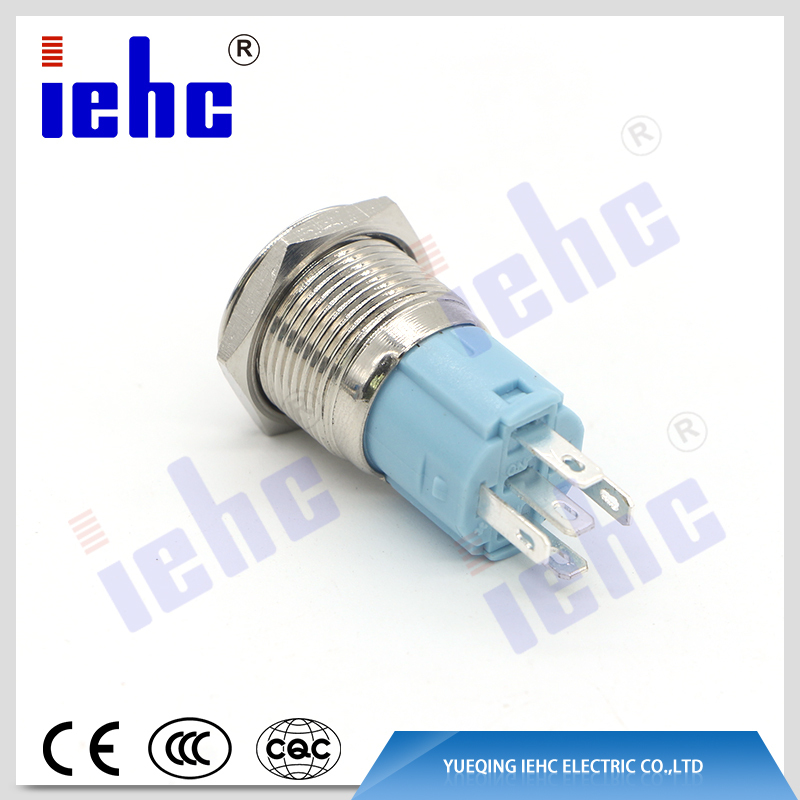 YHJ16-261metal dual color illuminated push button switch