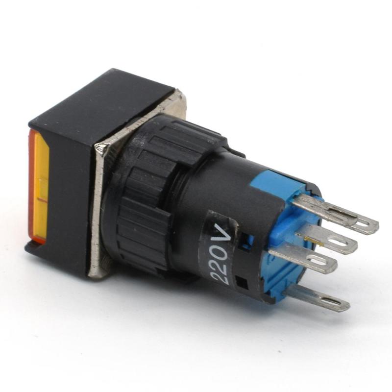 iehc LAY90 series high quality 16mm illuminated square push button switch with LED light
