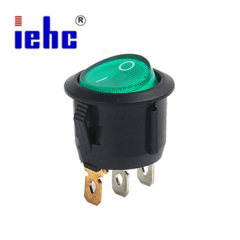 iehc Kcd105 round head boat switch red green, with LED2 position 3-pin LED lighting switch