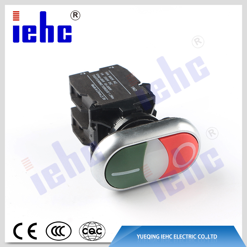 سلسلة LA42 من مصنع توريد مفتاح ضغط 16 مم 3 أمبير أحمر و أخضر