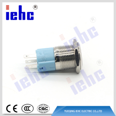 YHJ series 16mm 5A 250V 5 pin orange led illuminated metal push button switch