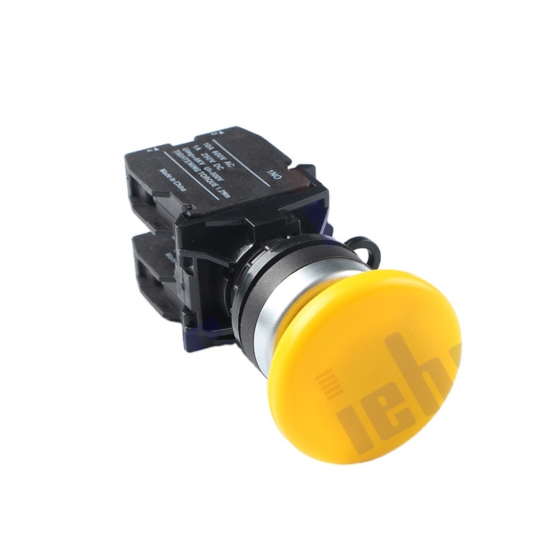 iehc LA42 series high quality 250C AV 10A mushroom waterproof momentary push button switch
