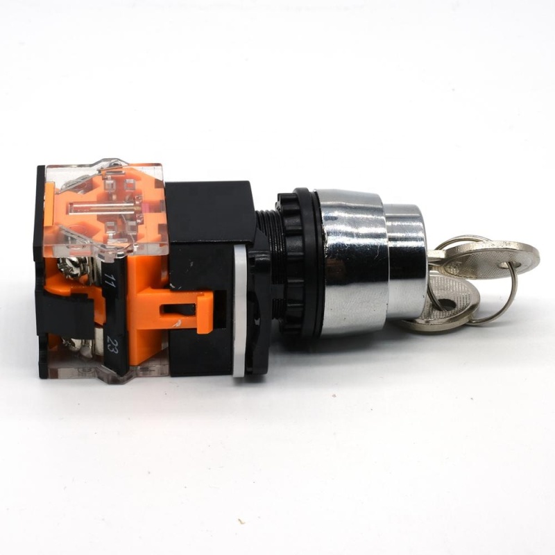 iehc  LA38 series 22MM 2 or 3 selector lock push button switch with key