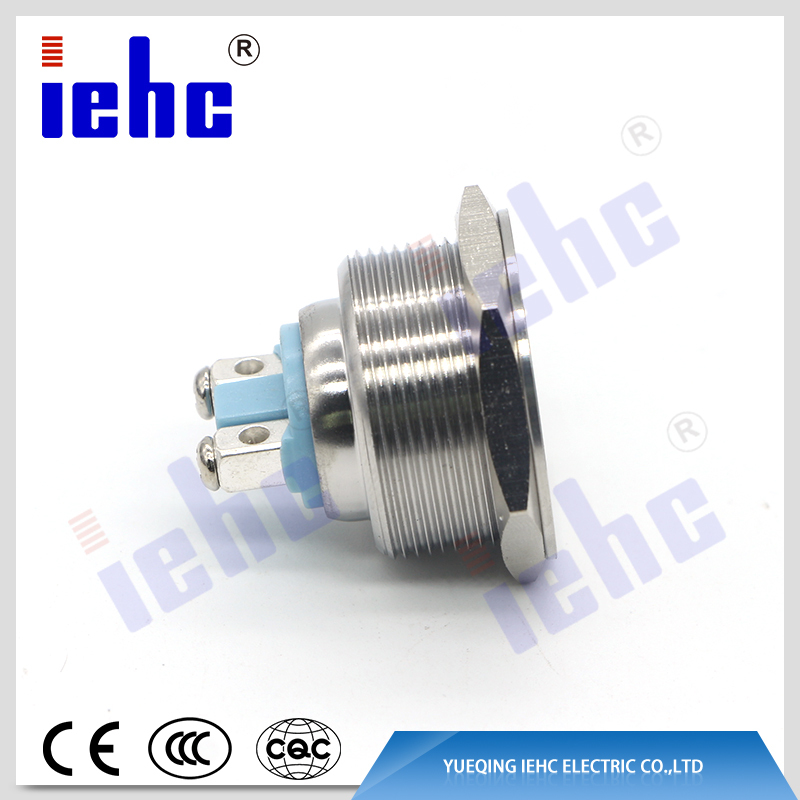 YHJ series factory supply 25mm ip65 waterproof anti-vandal white led metal indicator light
