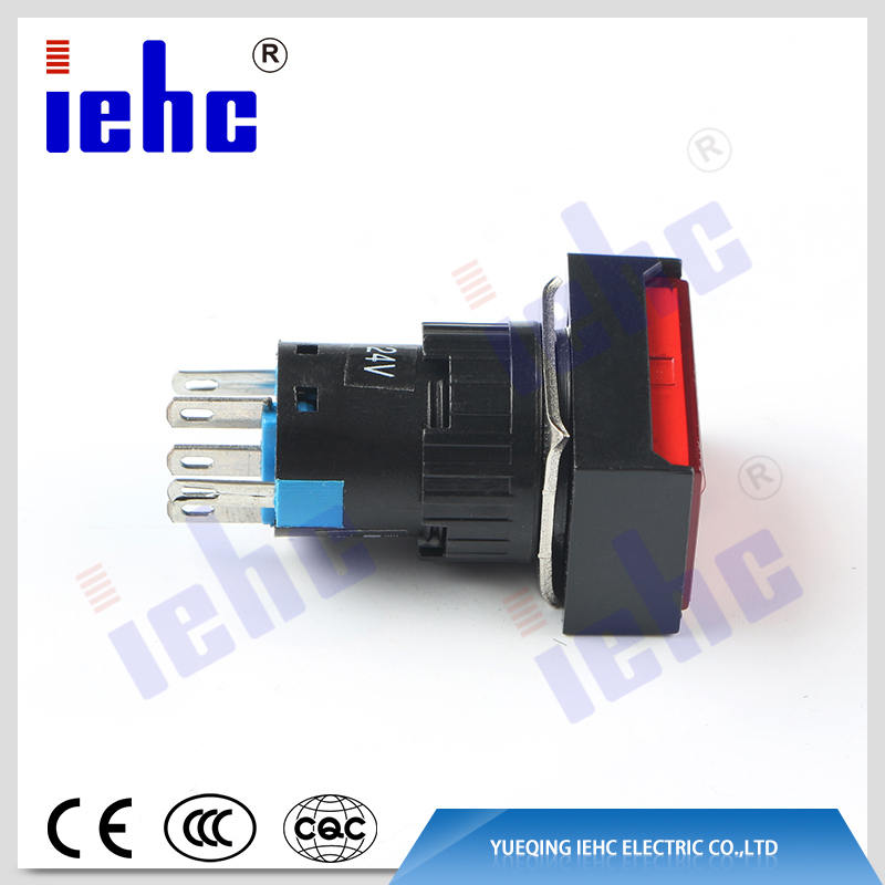 iehc LAY90 series high quality 16mm illuminated push button switch with LED light