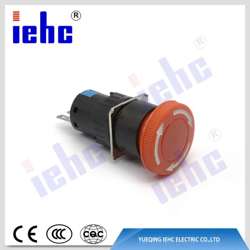 iehc high quality 250C AV 3A red color mushroom waterproof emergency stop push button switch