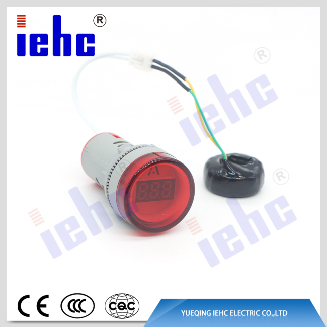 New design AD6 series 22mm led digital ammeter indicator light