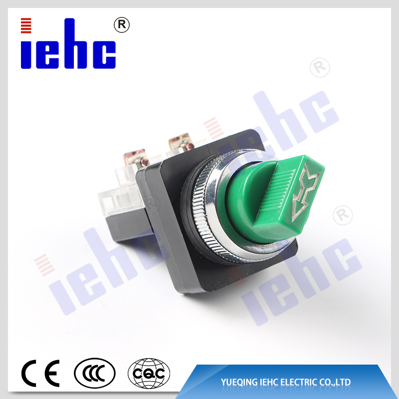 iehc high quality 2 position waterproof latching rotary selector switch with marked