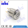 YHJ series China manufacturer 12mm push button switch with le