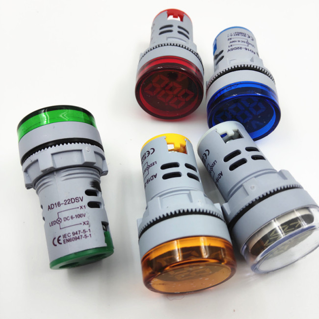 Ad16 22 Panel Mount 22mm Led AC DC 6V 12V 48V 110V 220V 380 V Equipment Signal Pilot Lamp Indicator Light Yellow Green Luminous