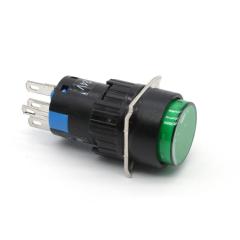 iehc LAY90 series high quality 16mm illuminated round head push button switch with LED light