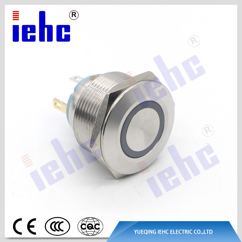 YHJ series factory supply 22mm bi-color led push button switch