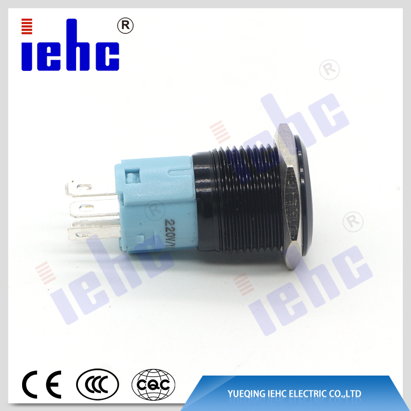 YHJ16-261 illuminated waterproof led push button switch ip67