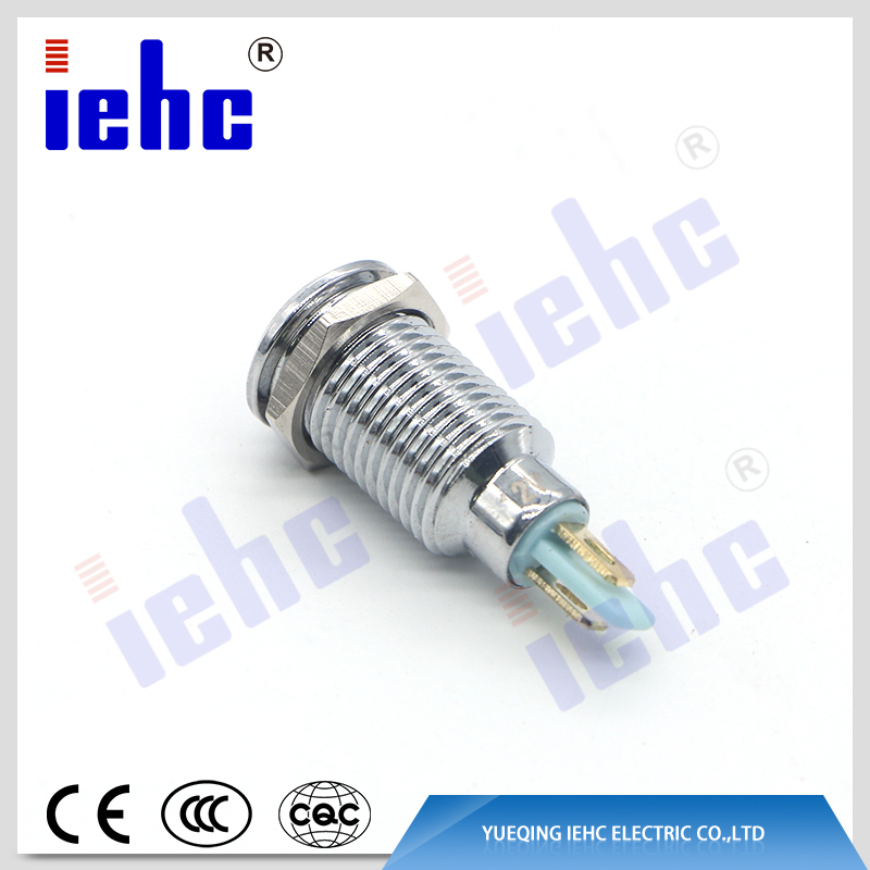 YHJ series China manufacturer 2pin 10mm ip67 red waterproof led metal indicator lights