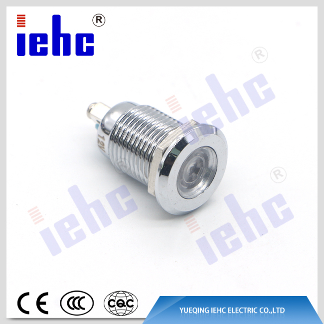 YHJ series China manufacturer 12mm ip67 white waterproof led anti-vandal metal indicator light