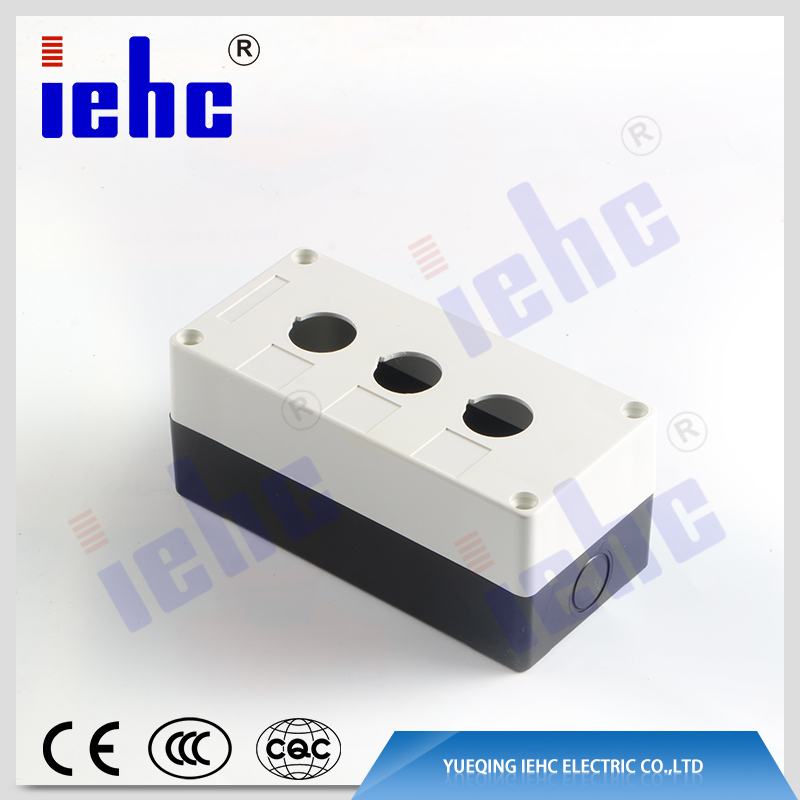 iehc HJ9-3W waterproof three holes push button control switch box