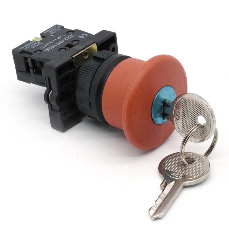 iehc YB2-ES142 XB2(LAY5) serie selettore a fungo rotante di arresto di emergenza da 22 mm di alta qualità con chiave