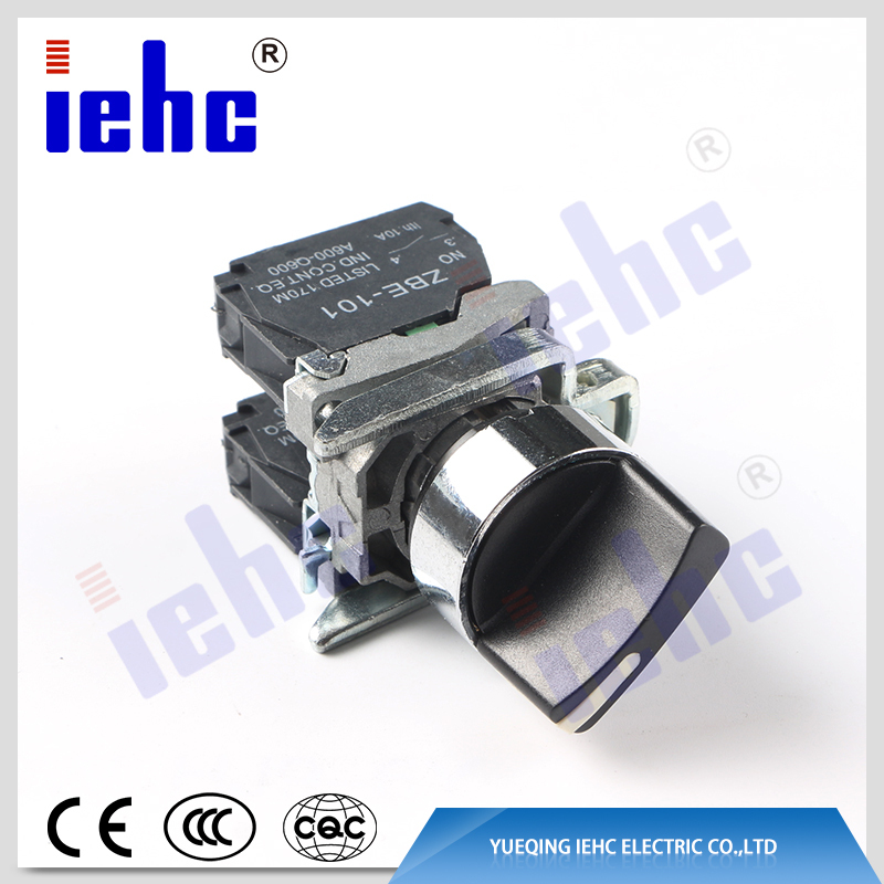 iehc high quality YB4-BD33 XB4 series 2 position rotary selector self-locking push button switch