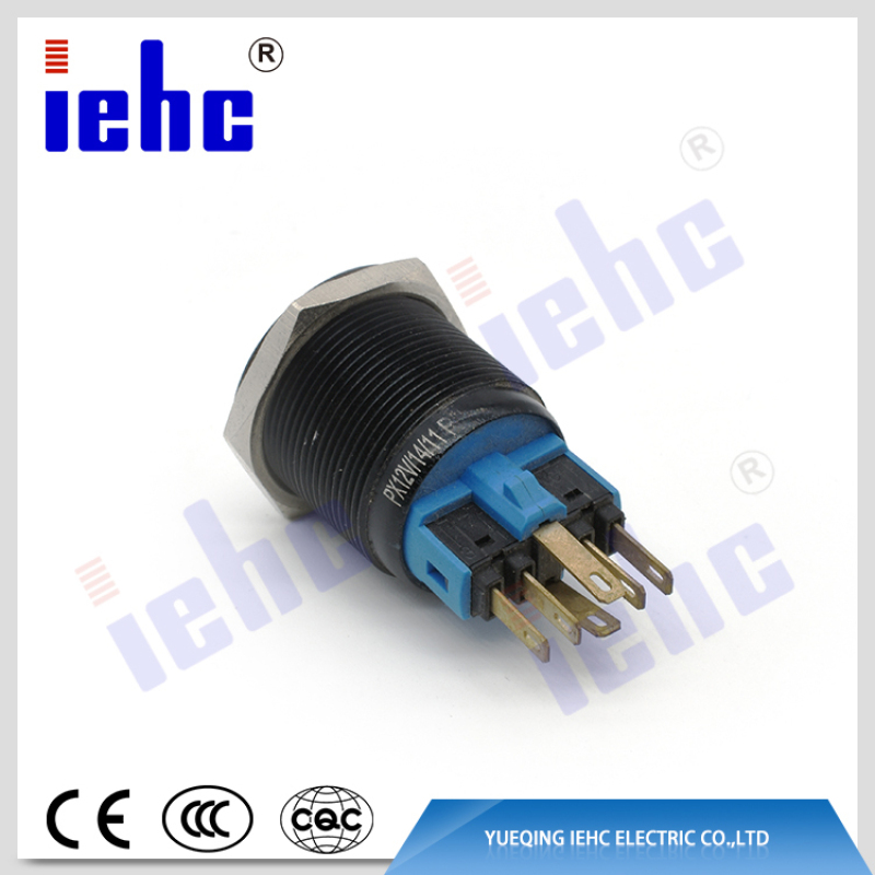 YHJ series 16mm 12v 3 position push button switch