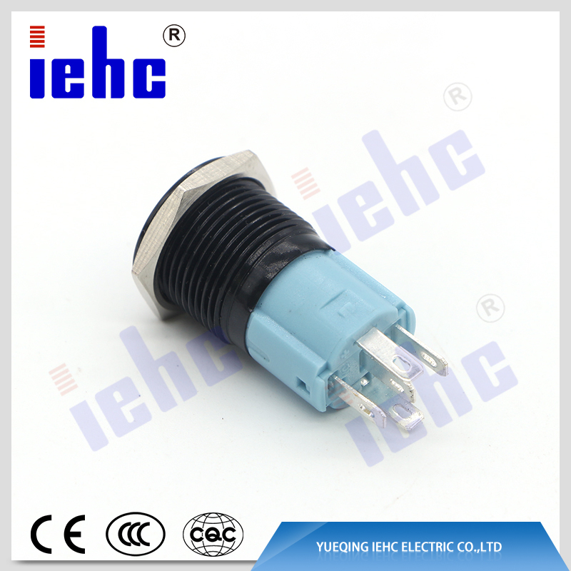 iehc YHJ16-261 16 mm 5 A 250 V 5-poliger wasserdichter Metalldruckschalter mit LED