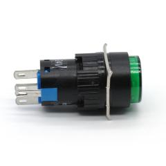 iehc LAY90 series high quality 16mm illuminated round head push button switch with LED light