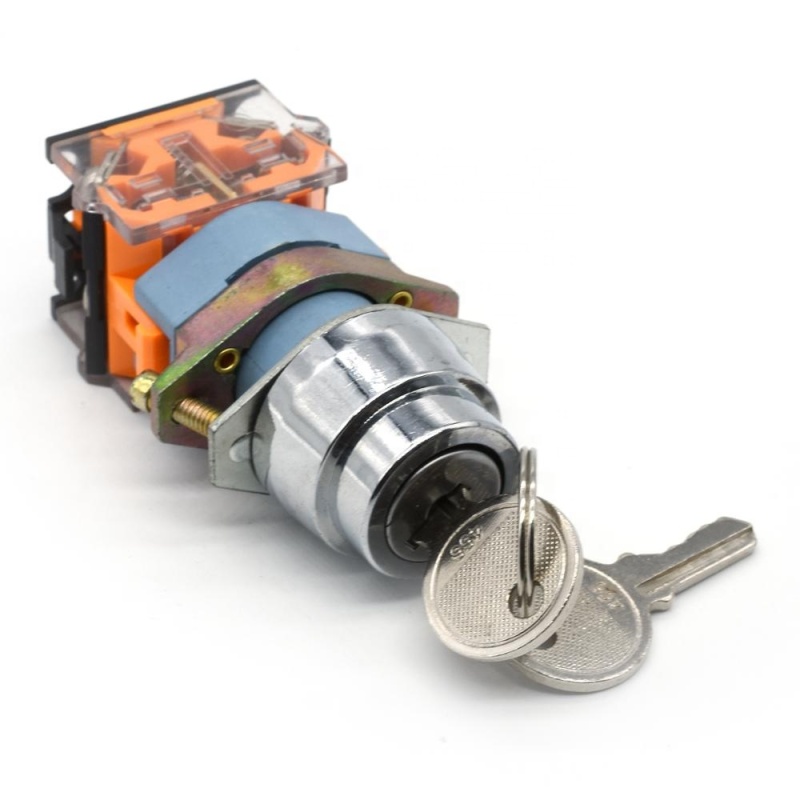 iehc LA39 series high quality 22mm 2 or 3 rotary selector switch with key
