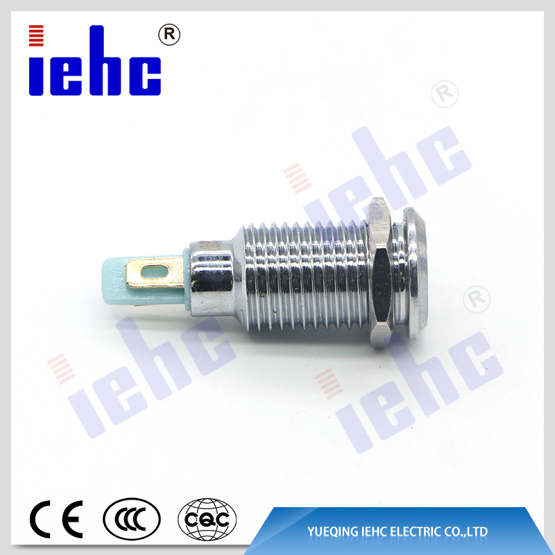 YHJ series China manufacturer 2pin 10mm ip67 red waterproof led metal indicator lights