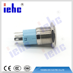 YHJ16-261 waterproof 12v led 16mm magnetic switch push button