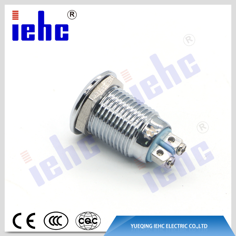 YHJ series anti-vandal waterproof 12mm metal pilot light