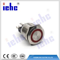 YHJ series waterproof illuminated 1NO1NC anti-vandal metal push button switch