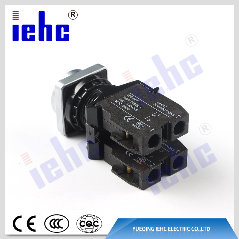 iehc high quality LA42 series 22mm spring return momentary flat push button switch