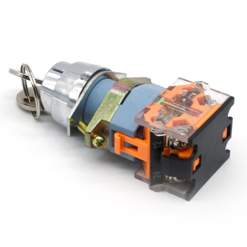 iehc LA39 series high quality 22mm 2 or 3 rotary selector switch with key