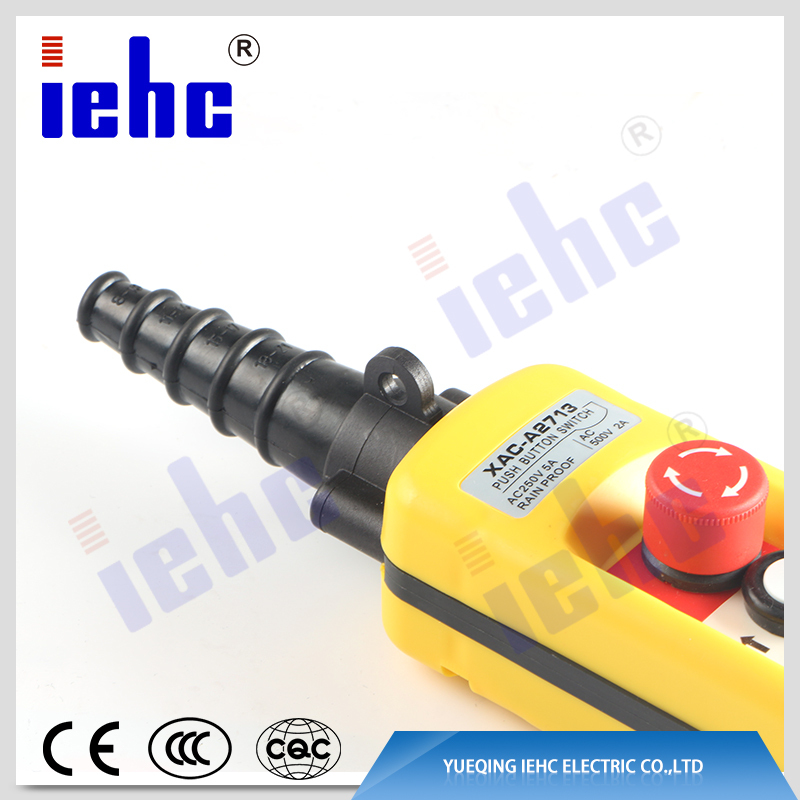 iehc hot sale factory supply XAC-A4913 rainproof handheld push button switch