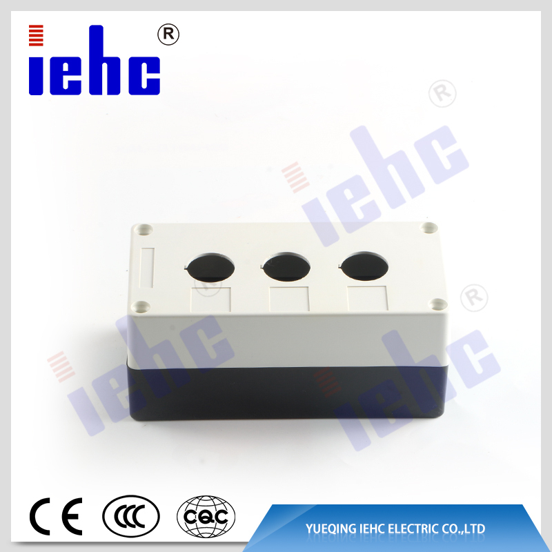 iehc HJ9-3W waterproof three holes push button control switch box