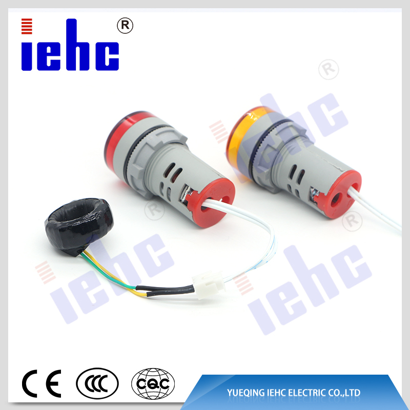 New design AD6 series 22mm led digital ammeter indicator light