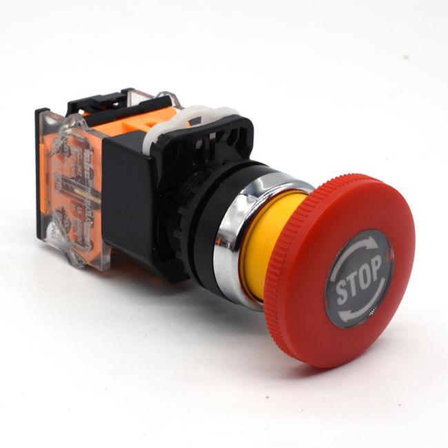 iehc LA38 series high quality emergency stop self-locking mushroom push button switch