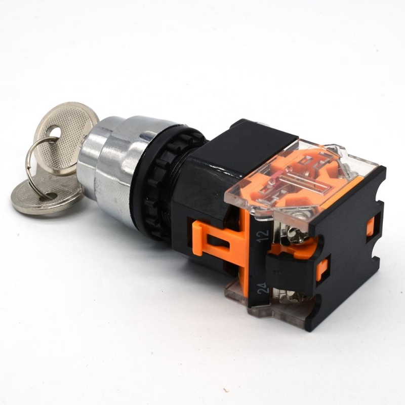 iehc  LA38 series 22MM 2 or 3 selector lock push button switch with key