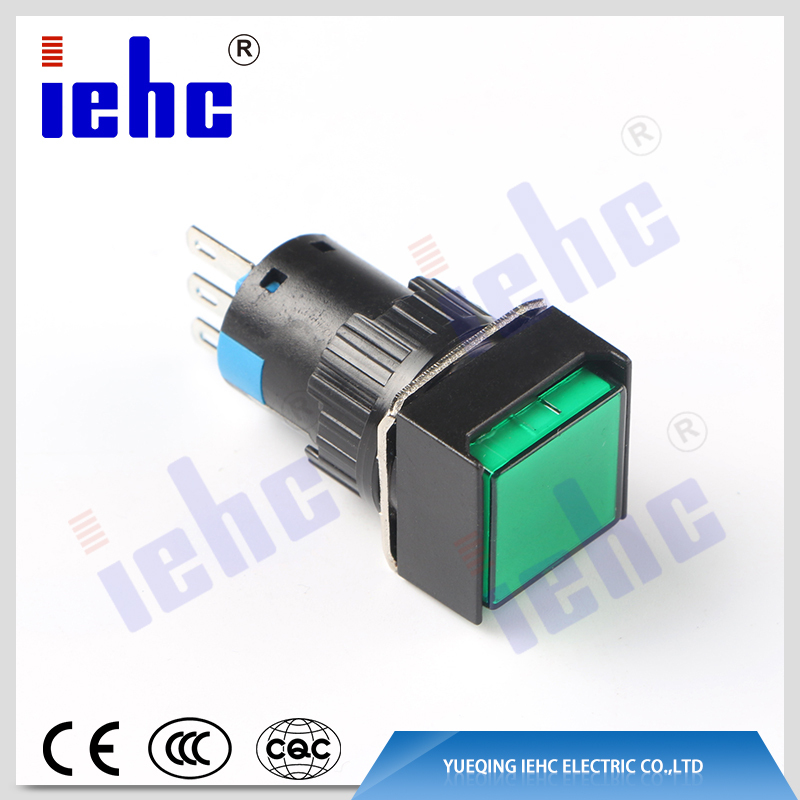 LAY90 series 16mm colored illuminated push button switch