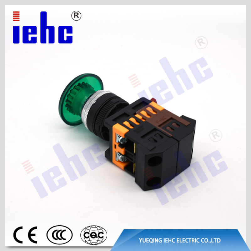 iehc high quality BA9S  mushroom push button switch with LED