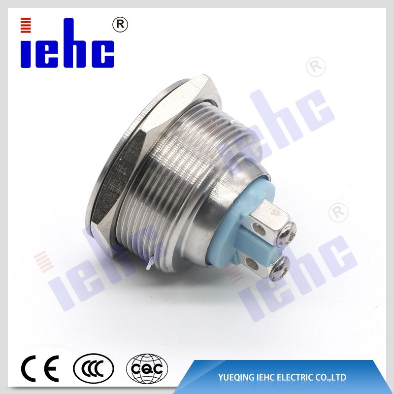 YHJ series factory supply 3V/6V/12V/24V/36V/48V/110V/220V 25mm metal waterproof anti-vandal red indicator light