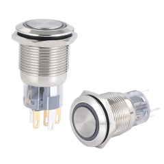 iehc YHJ16-261 wasserdichte 12 V LED 16 mm Magnetschalter Druckknopf
